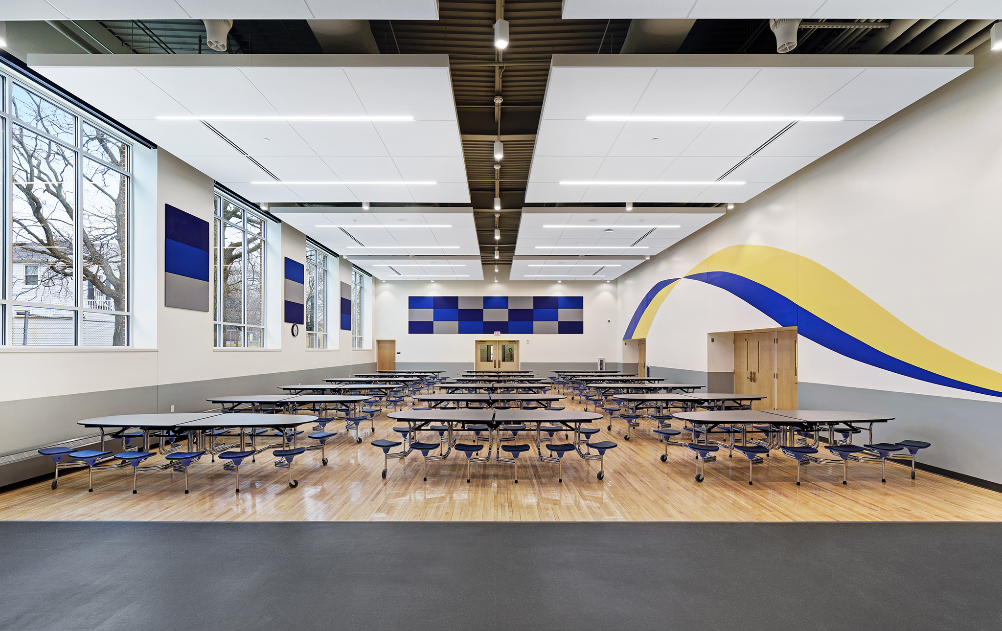 Jackson Elementary School interior expansion and renovation photography. Somerville Architects & Engineers.